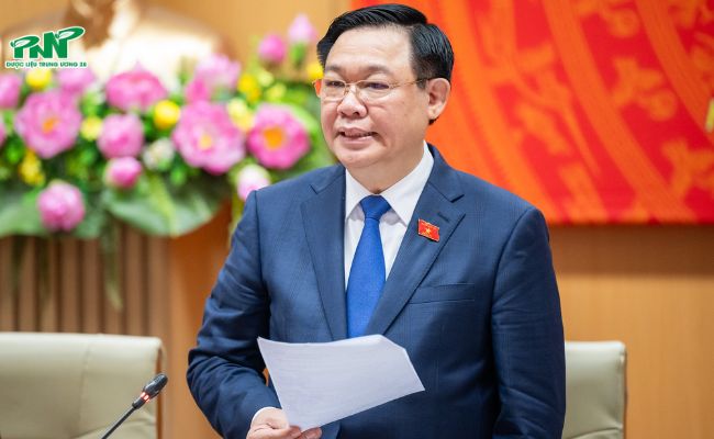 Chủ tịch Quốc hội Vương Đình Huệ phát biểu chỉ đạo.